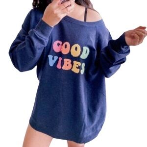 Wildfox Oversized ‘Good Vibes’ Sweater